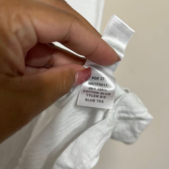 Rowan Tyler Slub Tee White Short Sleeve Shirt XS Women - Picture 6 of 10